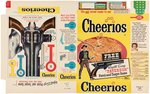 CHEERIOS FILE COPY CEREAL BOX FLAT PAIR WITH WYATT EARP 'PATERSON/DRAGOON' PISTOL AND TARGET GAME OFFER.