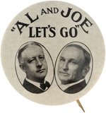 SMITH & ROBINSON "AL AND JOE LET'S GO" 1928 JUGATE BUTTON HAKE #2002.