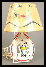 DONALD DUCK CERAMIC WALL LAMP WITH SHADE.