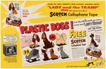SCOTCH TAPE - LADY AND THE TRAMP PROMOTIONAL STORE SIGNS/DISPLAY LOT.