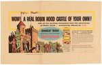 KRAFT CARAMELS ROBIN HOOD STORE DISPLAY PROOF & NEWSPAPER AD.