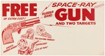 SPACE-RAY GUN & MARS TRANSFERS FILE COPY STORE SIGN PAIR.