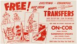 SPACE-RAY GUN & MARS TRANSFERS FILE COPY STORE SIGN PAIR.