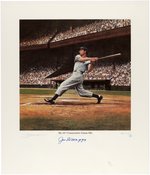 JOE DiMAGGIO (HOF) SIGNED LIMITED EDITION "MY 56TH CONSECUTIVE HIT" LITHOGRAPH.