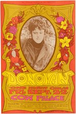 BILL GRAHAM SIGNED LETTER & CONCERT POSTER BG-86 FEATURING DONOVAN.