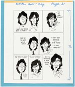 BEATLES MONTHLY MAGAZINE PAGE CARTOON ORGINAL ART.