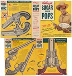 KELLOGG'S SUGAR CORN POPS "WILD BILL HICKOK'S 'FAMOUS GUNS SERIES'" PROTOTYPE ORIGINAL ART LOT.