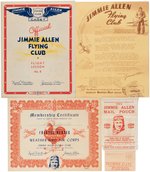 JIMMIE ALLEN EXTENSIVE COLLECTION OF PREMIUMS- BREAD/DRINK/SHOE COMPANIES.