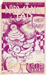 NIRVANA & TAD RARE 1990 SAN FRANCISCO, CA VALENTINE'S DAY CONCERT POSTER.