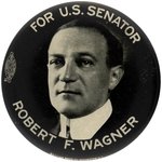 "FOR US SENATOR ROBERT F. WAGNER" PORTRAIT POCKET MIRROR.