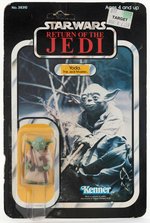 STAR WARS: RETURN OF THE JEDI - YODA 65 BACK-A CARDED ACTION FIGURE (CLEAR BLISTER).