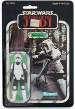 STAR WARS: RETURN OF THE JEDI - BIKER SCOUT 65 BACK-B CARDED ACTION FIGURE (CLEAR BLISTER).