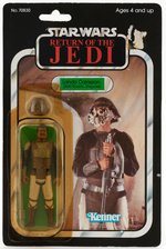 STAR WARS: RETURN OF THE JEDI - LANDO CALRISSIAN (SKIFF GUARD DISGUISE) 65 BACK-B CARDED ACTION FIGURE.