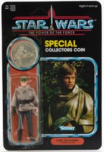 STAR WARS: THE POWER OF THE FORCE - LUKE SKYWALKER (BATTLE PONCHO) 92 BACK CARDED ACTION FIGURE.