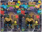 STAR TREK TEENAGE MUTANT NINJA TURTLES CARDED ACTION FIGURE SET (W/DUPE).