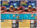 STAR TREK TEENAGE MUTANT NINJA TURTLES CARDED ACTION FIGURE SET (W/DUPE).