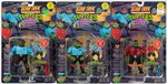 STAR TREK TEENAGE MUTANT NINJA TURTLES CARDED ACTION FIGURE SET (W/DUPE).