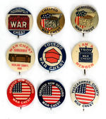 WAR CHEST WORLD WAR I BUTTON LOT.