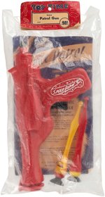 TOY TIME SPACE PATROL GUN W/DARTS SEALED IN BAG W/HEADER CARD.