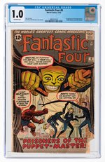 FANTASTIC FOUR #8 NOVEMBER 1962 CGC 1.0 FAIR (FIRST PUPPET MASTER & ALICIA MASTERS).