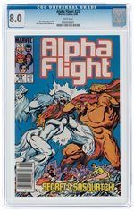 ALPHA FLIGHT #23 JUNE 1985 CGC 8.0 VF.