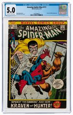 AMAZING SPIDER-MAN #111 AUGUST 1972 CGC 5.0 VG/FINE.