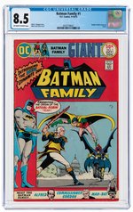 BATMAN FAMILY #1 SEPTEMBER-NOVEMBER 1975 CGC 8.5 VF+.