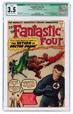 FANTASTIC FOUR #10 JANAURY 1963 CGC QUALIFIED 3.5 VG-.