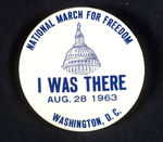 HISTORIC 1963 CIVIL RIGHTS MARCH BUTTON.