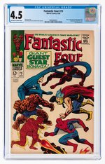 FANTASTIC FOUR #73 APRIL 1968 CGC 4.5 VG+.