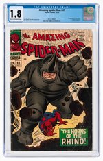 AMAZING SPIDER-MAN #41 OCTOBER 1966 CGC 1.8 GOOD- (FIRST RHINO).