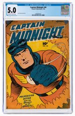 CAPTAIN MIDNIGHT #46 NOVEMBER 1946 CGC 5.0 VG/FINE.