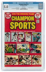 CHAMPION SPORTS #1 OCTOBER-NOVEMBER 1973 CGC 5.0 VG/FINE.