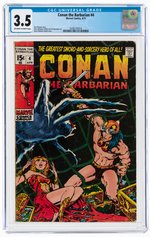 CONAN THE BARBARIAN #4 APRIL 1971 CGC 3.5 VG-.