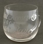 "PRESIDENT ROOSEVELT 1902 OYSTER BAY" PUNCH GLASS FROM JULY 4TH CELEBRATION.