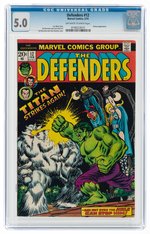 DEFENDERS #12 FEBRUARY 1974 CGC 5.0 FINE-.