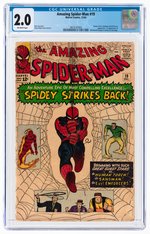 AMAZING SPIDER-MAN #19 DECEMBER 1964 CGC 2.0 GOOD.