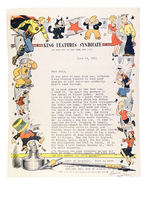 "KING FEATURES SYNDICATE" COLORFUL STATIONERY WITH CHARACTERS.