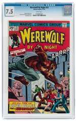 WEREWOLF BY NIGHT #23 NOVEMBER 1974 CGC 7.5 VF-.