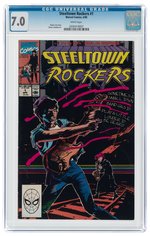 STEELTOWN ROCKERS #1 APRIL 1990 CGC 7.0 FINE/VF.