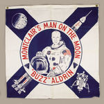 "MONTCLAIR'S MAN ON THE MOON/'BUZZ' ALDRIN" APOLLO 11 CLOTH BANNER.