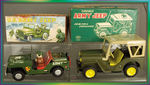 ARMY JEEP BOXED FRICTION TOY TRIO.