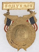 "TAFT & SHERMAN INAGURATION" GILT BRASS "SOUVENIR" 1909 BADGE.