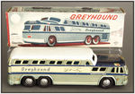 "GREYHOUND BUS SCENICRUISER" BOXED FRICTION TRIO.