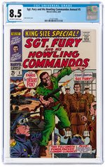 SGT. FURY AND HIS HOWLING COMMANDOS ANNUAL #5 AUGUST 1969 CGC 8.5 VF+.