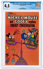 MICKEY MOUSE AND GOOFY EXPLORE ENERGY #1 1976/1978 CGC 4.5 VG+.