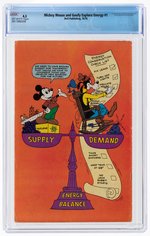 MICKEY MOUSE AND GOOFY EXPLORE ENERGY #1 1976/1978 CGC 4.5 VG+.