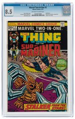 MARVEL TWO-IN-ONE #2 MARCH 1974 CGC 8.5 VF+.