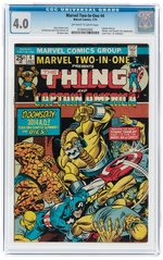 MARVEL TWO-IN-ONE #4 JULY 1974 CGC 4.0 VG.