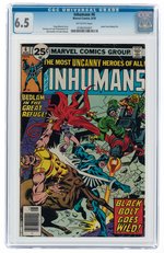 INHUMANS #6 AUGUST 1976 CGC 6.5 FINE+.